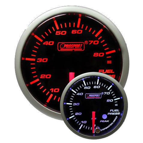 Prosport Premium Peak/Warning Fuel Pressure Gauge - 52mm