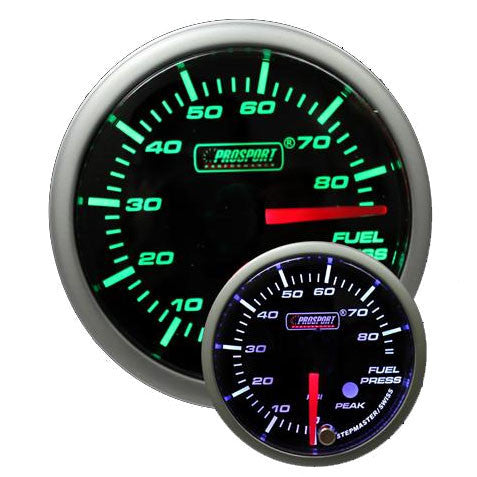 Prosport Premium Peak/Warning Fuel Pressure Gauge - 52mm