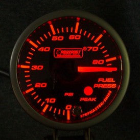 Prosport Premium Peak/Warning Fuel Pressure Gauge - 52mm