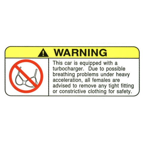 Turbo/Supercharger Warning Decal